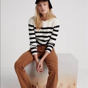 Madewell Navy Cream Striped Breton Anchorlight Sweater